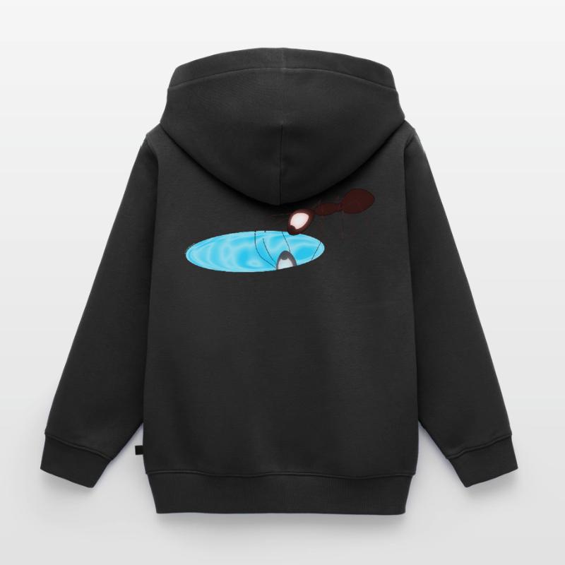 Fourmi Sweat Premium à capuche zippé enfant bio