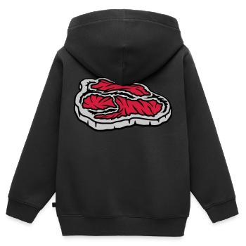 Steak saftig blutig Grillmeister - Kinder Premium Organic Zip Hoodie - Schwarz - Hinten - AI Model Kid Male (0cm)