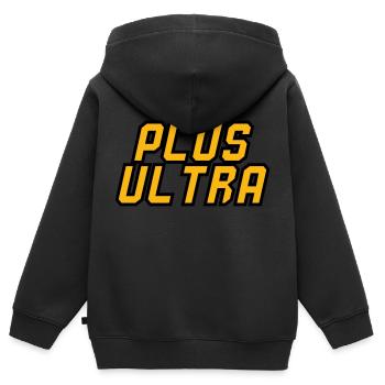 Plus Ultra - Sweat Premium à capuche zippé enfant bio - noir - Dos - AI Model Kid Male (0cm)