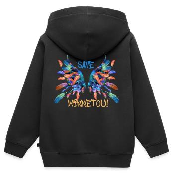 engelsflügel,flügel,angelwings,save winnetou - Kinder Premium Organic Zip Hoodie - Schwarz - Hinten - AI Model Kid Male (0cm)