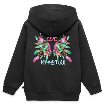 ailes d’ange, ailes, ailes d’ange, sauver winnetou - Sweat Premium à capuche zippé enfant bio - noir - Dos - AI Model Kid Male (0cm)
