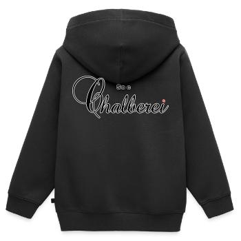 Chalberei, ...eso e - Kinder Premium Organic Zip Hoodie - Schwarz - Hinten - AI Model Kid Male (0cm)