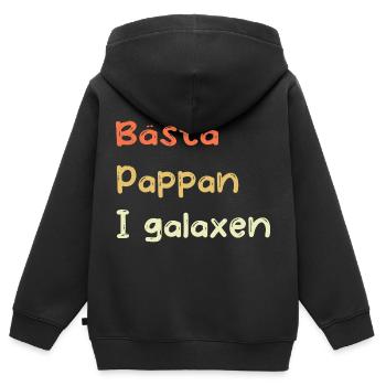 Bester Vater in der Galaxie - Kinder Premium Organic Zip Hoodie - Schwarz - Hinten - AI Model Kid Male (0cm)