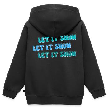 Let it snow, let it snow, let it snow - Kinder Premium Organic Zip Hoodie - Schwarz - Hinten - AI Model Kid Male (0cm)