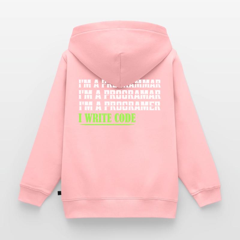 I'm A Programmar ........ I Write Code Coding Soft Kinder Premium Organic Zip Hoodie