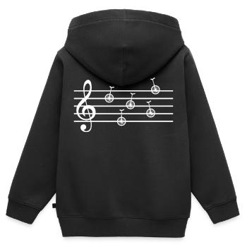 Unicycle unicycle artist unicycle - Kids Premium Organic Zip-up Hoodie - black - Back - AI Model Kid Male (0cm)