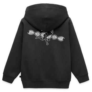 Bowling Club Bowling Club Bowling Bowling Bowling - Sweat Premium à capuche zippé enfant bio - noir - Dos - AI Model Kid Male (0cm)