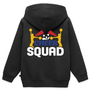 Cheer Squad - Kinder Premium Organic Zip Hoodie - Schwarz - Hinten - AI Model Kid Male (0cm)