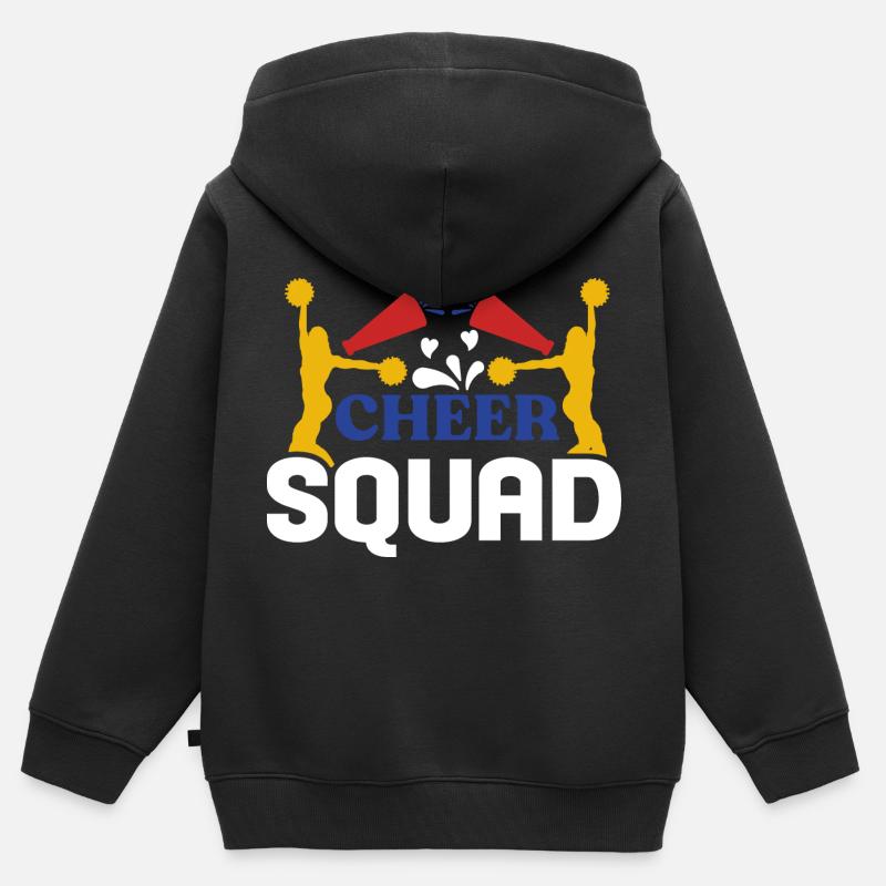 Cheer Squad - Kinder Premium Organic Zip Hoodie - Schwarz