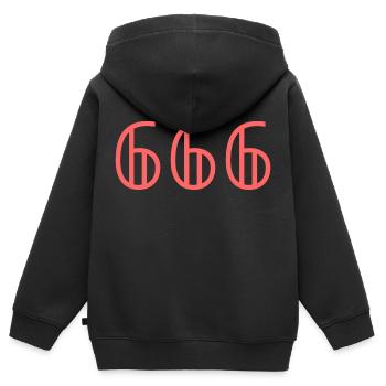 Engelszahlen |666|. - Kinder Premium Organic Zip Hoodie - Schwarz - Hinten - AI Model Kid Male (0cm)
