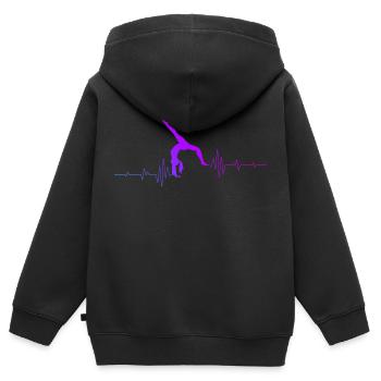 Turnen Gymnsatik Handstand Trainer Sportverein Tur - Kinder Premium Organic Zip Hoodie - Schwarz - Hinten - AI Model Kid Male (0cm)