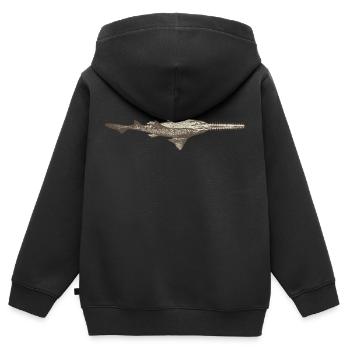 Meerestiere - Kinder Premium Organic Zip Hoodie - Schwarz - Hinten - AI Model Kid Male (0cm)