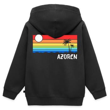 Azores Portugal Atlantic Island Idea - Kids Premium Organic Zip-up Hoodie - black - Back - AI Model Kid Male (0cm)