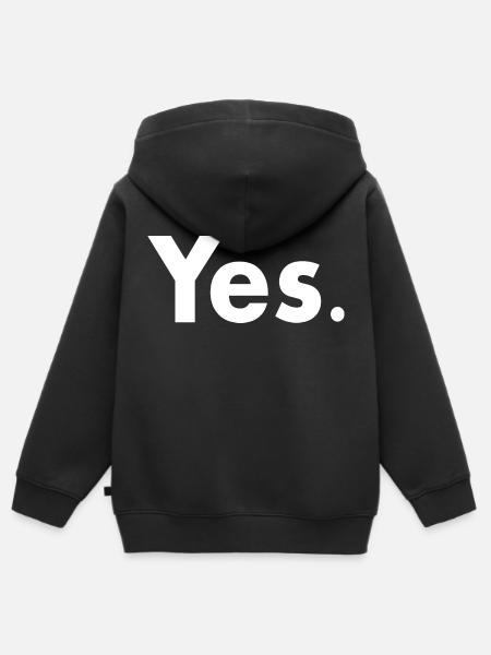 Yes - Kinder Premium Organic Zip Hoodie - Schwarz