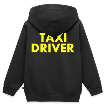 Taxi driver - Kinder Premium Organic Zip Hoodie - Schwarz - Hinten - AI Model Kid Male (0cm)