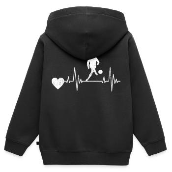 Fußballspieler Fußballmannschaft Fußballdesign - Kinder Premium Organic Zip Hoodie - Schwarz - Hinten - AI Model Kid Male (0cm)