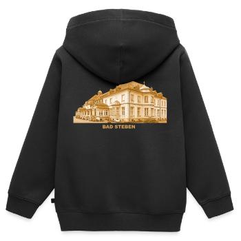 Bad Steben Staatsbad Kur Oberfranken Bayern - Kinder Premium Organic Zip Hoodie - Schwarz - Hinten - AI Model Kid Male (0cm)