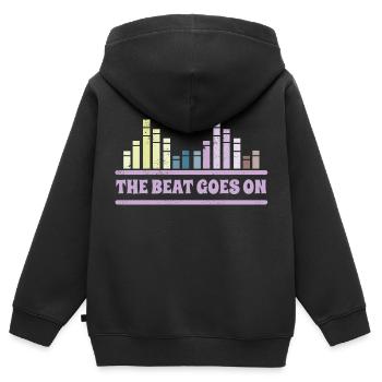 The Beat goes on DJ Musiker Equalizer - Kinder Premium Organic Zip Hoodie - Schwarz - Hinten - AI Model Kid Male (0cm)