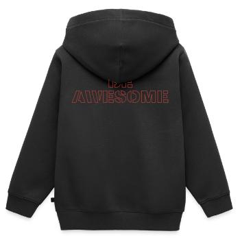 be awesome - Kinder Premium Organic Zip Hoodie - Schwarz - Hinten - AI Model Kid Male (0cm)