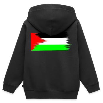 Palestine Flag - Kinder Premium Organic Zip Hoodie - Schwarz - Hinten - AI Model Kid Male (0cm)