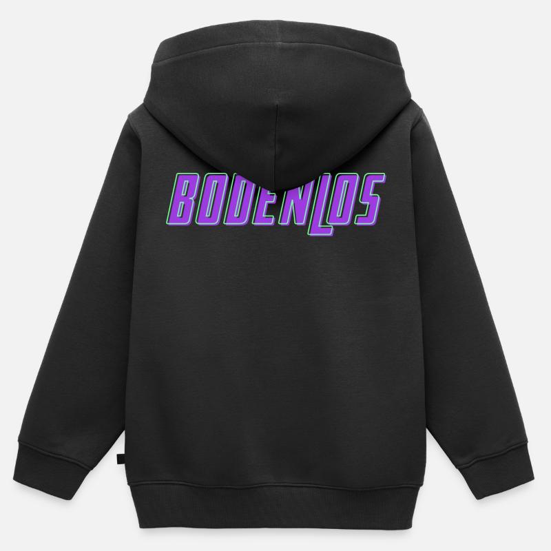 Sans fond - Sweat Premium à capuche zippé enfant bio - noir