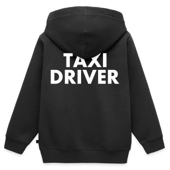 Taxi driver - Kinder Premium Organic Zip Hoodie - Schwarz - Hinten - AI Model Kid Male (0cm)