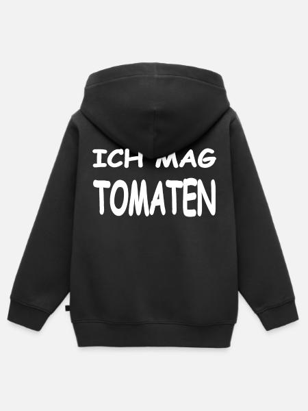 Tomaten - Kinder Premium Organic Zip Hoodie - Schwarz
