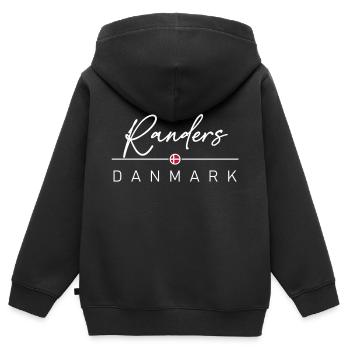 Dänemark - Randers - Danemark - Danemark - Sweat Premium à capuche zippé enfant bio - noir - Dos - AI Model Kid Male (0cm)
