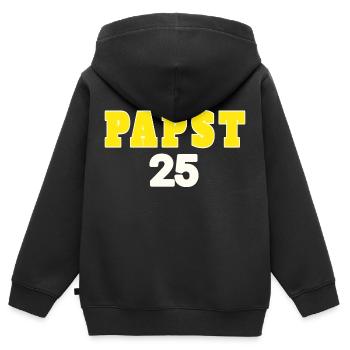 Pape 25 - Sweat Premium à capuche zippé enfant bio - noir - Dos - AI Model Kid Male (0cm)