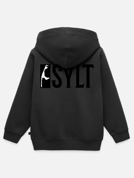 Sylt Urlaub - Kinder Premium Organic Zip Hoodie - Schwarz