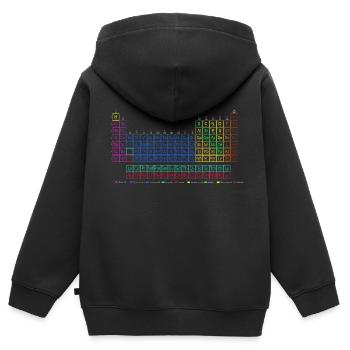 Periodensystem der chemischen Elemente. - Kinder Premium Organic Zip Hoodie - Schwarz - Hinten - AI Model Kid Male (0cm)