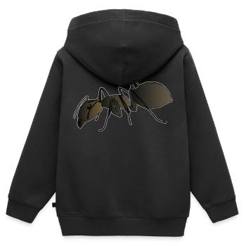 Fourmi - Sweat Premium à capuche zippé enfant bio - noir - Dos - AI Model Kid Male (0cm)