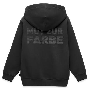 Mut zur Farbe - Kinder Premium Organic Zip Hoodie - Schwarz - Hinten - AI Model Kid Male (0cm)