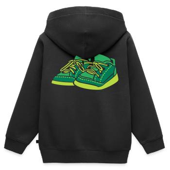 bunte baby trainers - Kinder Premium Organic Zip Hoodie - Schwarz - Hinten - AI Model Kid Male (0cm)