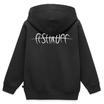 Fischkopf - Kinder Premium Organic Zip Hoodie - Schwarz - Hinten - AI Model Kid Male (0cm)