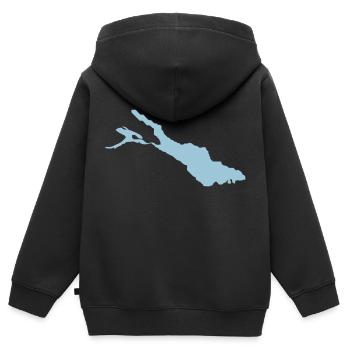 (bodensee) - Kinder Premium Organic Zip Hoodie - Schwarz - Hinten - AI Model Kid Male (0cm)