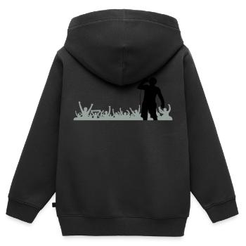 Sänger Band Fans - Kinder Premium Organic Zip Hoodie - Schwarz - Hinten - AI Model Kid Male (0cm)