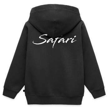Safari - Kinder Premium Organic Zip Hoodie - Schwarz - Hinten - AI Model Kid Male (0cm)