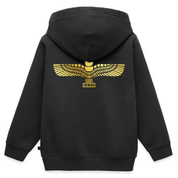 Suryoyo-Syrien - Kinder Premium Organic Zip Hoodie - Schwarz - Hinten - AI Model Kid Male (0cm)