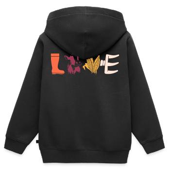 Love paysan cadeau de la vie rurale - Sweat Premium à capuche zippé enfant bio - noir - Dos - AI Model Kid Male (0cm)
