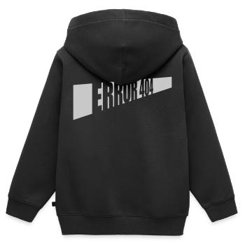 Verbindung Error 404 Netzwerk - Kinder Premium Organic Zip Hoodie - Schwarz - Hinten - AI Model Kid Male (0cm)