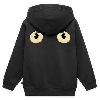 Katze Katzenaugen Augen Haustier Katzen Kätzchen - Kinder Premium Organic Zip Hoodie - Schwarz - Hinten - AI Model Kid Male (0cm)