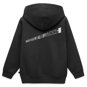 belle journée pour apprendre - Sweat Premium à capuche zippé enfant bio - noir - Dos - AI Model Kid Male (0cm)