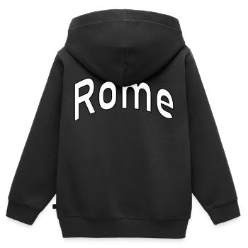 Rome - Kids Premium Organic Zip-up Hoodie - black - Back - AI Model Kid Male (0cm)