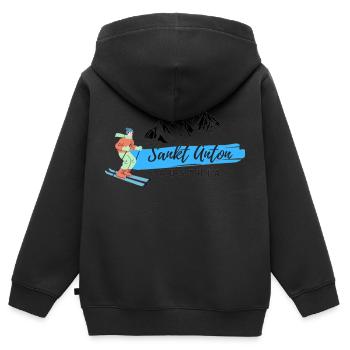 Sankt Anton - Kinder Premium Organic Zip Hoodie - Schwarz - Hinten - AI Model Kid Male (0cm)