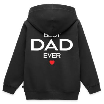 Bester Vater aller Zeiten - Kinder Premium Organic Zip Hoodie - Schwarz - Hinten - AI Model Kid Male (0cm)