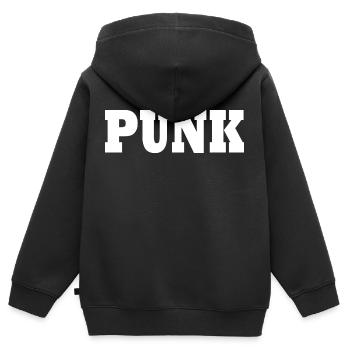 Punk - Kinder Premium Organic Zip Hoodie - Schwarz - Hinten - AI Model Kid Male (0cm)