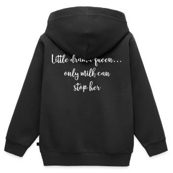 Babysprüche - Kinder Premium Organic Zip Hoodie - Schwarz - Hinten - AI Model Kid Male (0cm)