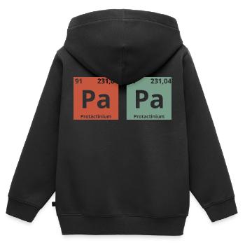 Papa tableau périodique - Sweat Premium à capuche zippé enfant bio - noir - Dos - AI Model Kid Male (0cm)