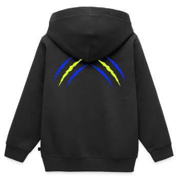 krallen schweden - Kinder Premium Organic Zip Hoodie - Schwarz - Hinten - AI Model Kid Male (0cm)